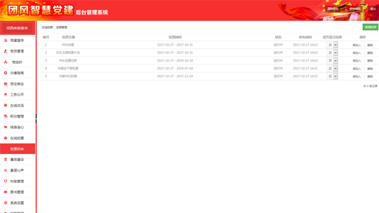 智慧黨建系統(tǒng)后臺之網(wǎng)站設置